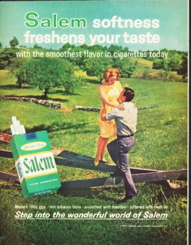 1964 Salem Cigarettes Ad "Salem softness"