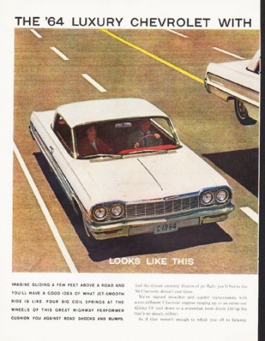 1964 Chevrolet Impala Ad "Jet-Smooth Ride" ... (model year 1964)