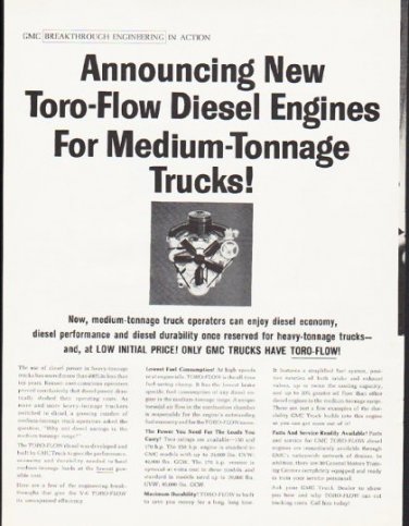 1964 GMC Trucks Ad "Toro-Flow Diesel Engines"