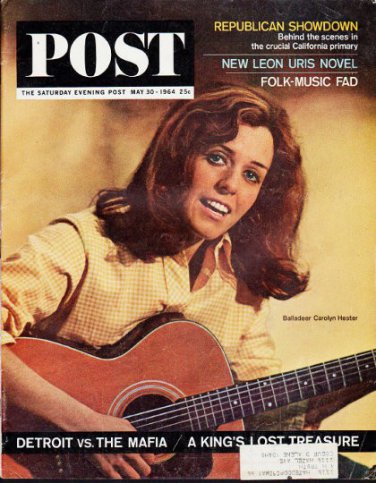 1964 Saturday Evening Post Cover Page "Carolyn Hester" ... May 30, 1964  2550