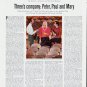 1964 Peter, Paul and Mary Article "Three's company"  2563