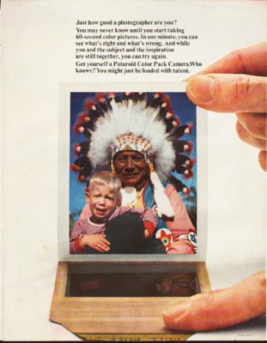 1964 Polaroid Camera Ad "Just how good"  2573