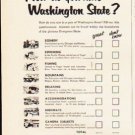 1953 Washington State Ad "How do you rate Washington State"  2578