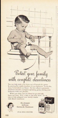 1953 Hexol Germicide Ad "Protect your family"  2626