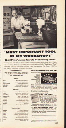 1953 Comet Saw Ad "Most Important Tool"  2631