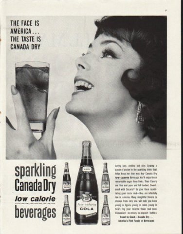 1961 Canada Dry Ad "The Face Is America"  2658