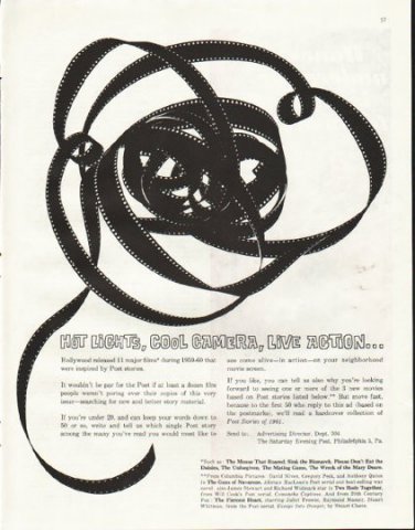 1961 Saturday Evening Post Ad "Hot Lights"  2666