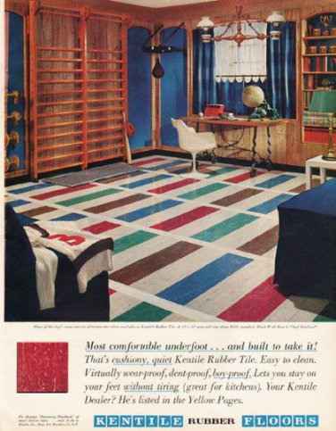 1961 Kentile Floors Ad "Most comfortable underfoot"  2704