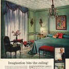 1961 Johns-Manville Ad "Imagination hits the ceiling!"  2708
