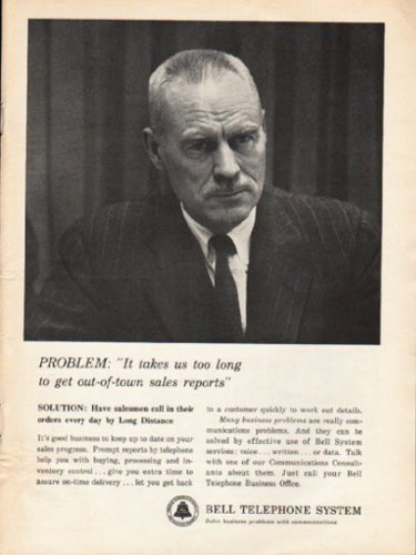 1962 Bell Telephone System Ad "It takes us too long"  2725