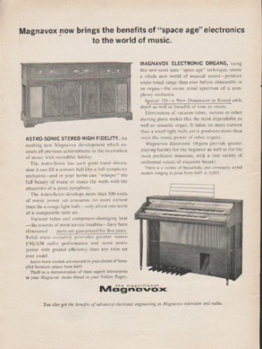 1962 Magnavox Ad "space age electronics"  2737