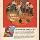 1962 Fort Howard Paper Company Ad "Where America Plays"  2751