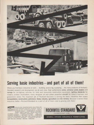 1962 Rockwell-Standard Ad "Serving basic industries"  2766