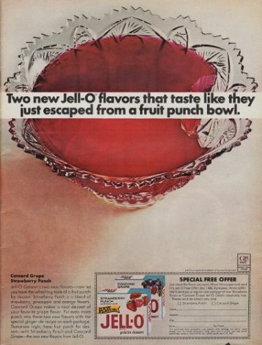 1967 Jell-O "Two New Flavors" Ad