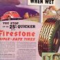 1937 Firestone Tires "Slippery When Wet" Ad