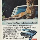 1967 Mercury Cougar Ad "Car Of The Year"