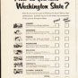 1953 Washington State Ad "How do you rate Washington State"