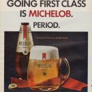 1967 Michelob Beer Ad "Going First Class"