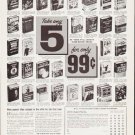 1963 Doubleday Dollar Book Club Ad "Take any 5"