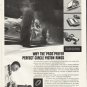 1961 Perfect Circle Piston Rings Ad "The "Pros""