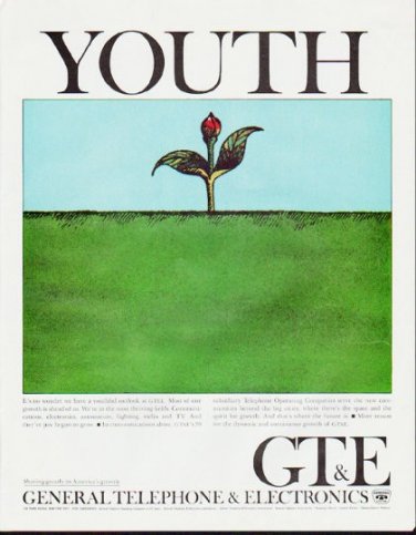 1964 General Telephone & Electronics Ad "Youth"
