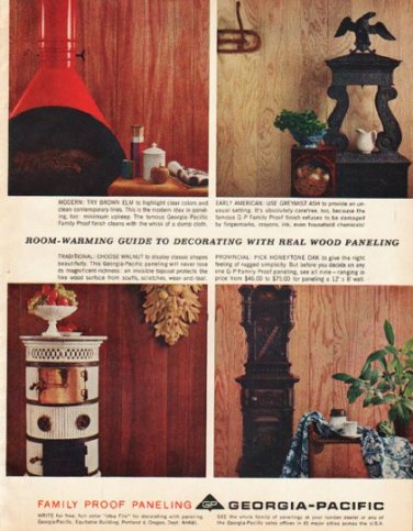 1961 Georgia-Pacific Ad "Room-warming guide"