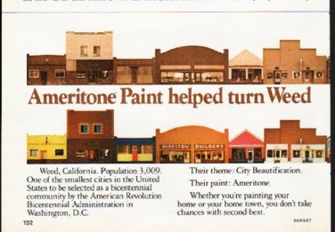 1976 Ameritone Paint Ad "turn Weed into a flower"