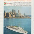 1961 Moore-McCormack Lines Ad "Much More w/ Moore-McCormack"