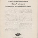 1962 United Airlines Ad "I build my appointments"