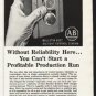 1962 Allen-Bradley Ad "Without Reliability Here"