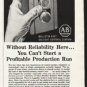 1962 Allen-Bradley Ad "Without Reliability Here"