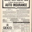 1962 GEICO Ad "Save $20 to $30"