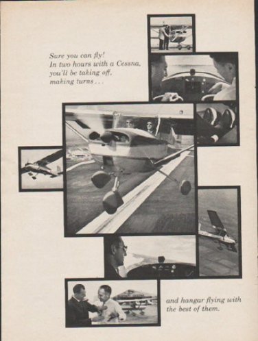 1962 Cessna Ad "Sure you can fly"