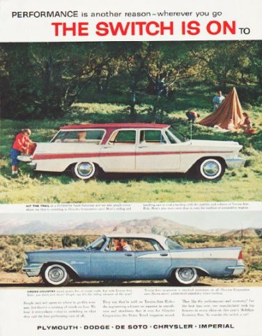 1957 Chrysler Ad "The Switch Is On" ... (model year 1957)