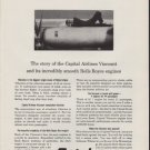 1959 Capital Airlines Ad "Victory Over Vibration"