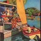 1953 United States Brewers Foundation Ad "Picnic on the Bay"