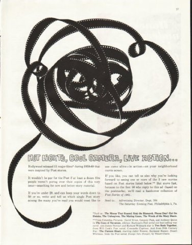 1961 Saturday Evening Post Ad "Hot Lights"