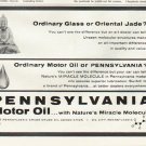 1961 Pennsylvania Motor Oil Ad "Ordinary Glass"