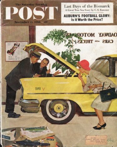 1958 Saturday Evening Post Cover Page "Super V" ~ November 15, 1958