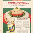 1953 Best Foods Ad "Whole Eggs"