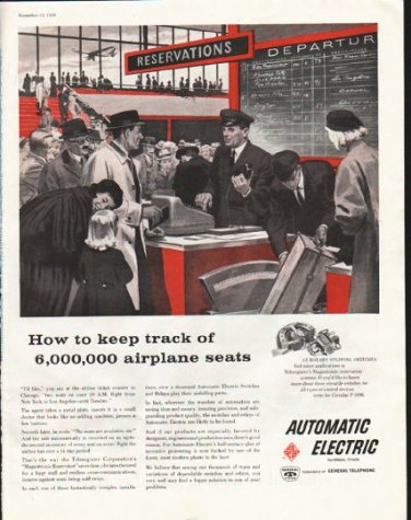 1958 Automatic Electric Ad "How to keep track"