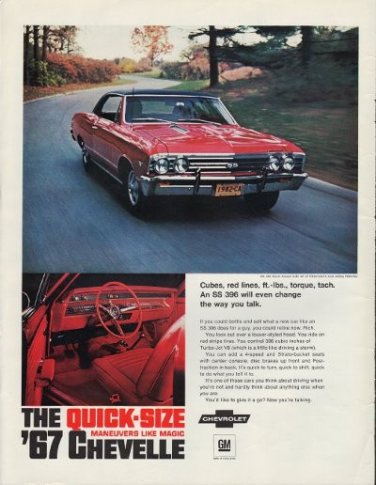 1967 Chevrolet Chevelle "Quick-Size" Ad