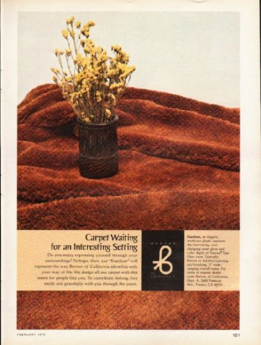 1976 Berven Carpet Ad "Carpet Waiting"