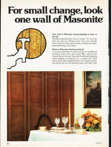 1976 Masonite Ad "For small change"