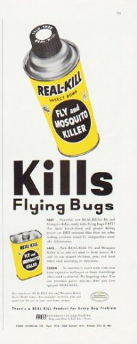 1957 Real-Kill Ad "Kills Flying Bugs"
