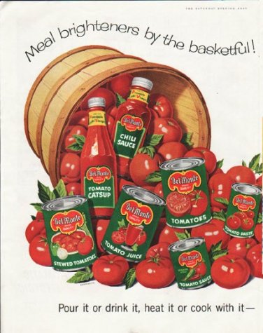 1958 Del Monte Ad "Meal brighteners"