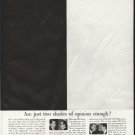 1958 CBS Radio Network Ad "two shades of opinion"