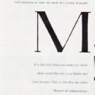 1963 Penn Mutual Life Insurance Ad "Masters of Independence"