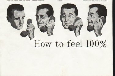 1958 Bell Telephone System Ad "feel 100% better"