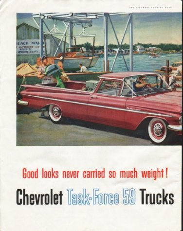 1959 Chevrolet Ad "so much weight" ~ (model year 1959)